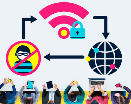 Internet Security Data Protection Networking Firewall Concept