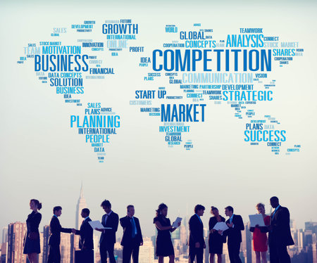 Global Competition Business Marketing Planning Concept