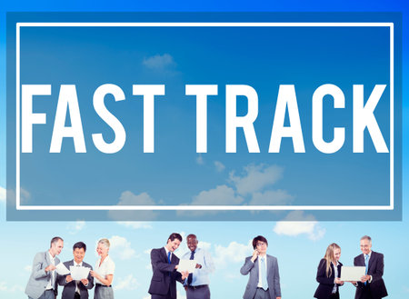 Fast Track Increase Improvement Development Raising Concept
