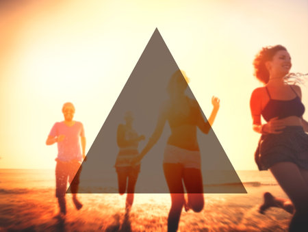 Summer Togetherness Friendship Triangle Copy Space Concept