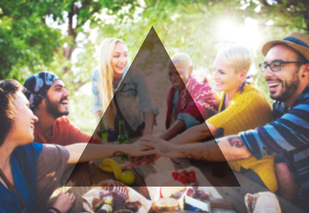 Summer Togetherness Friendship Triangle Copy Space Concept