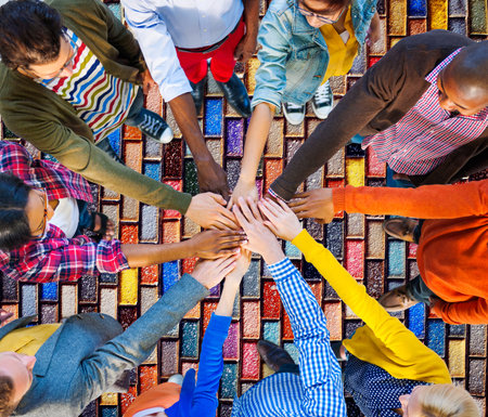Team Corporate Teamwork Collaboration Assistance Concept