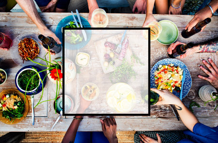 Summer Togetherness Friendship Square Copy Space Concept
