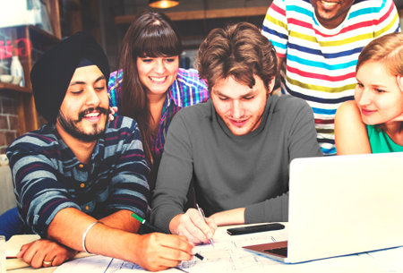 Diverse Architect People Group Working Concept