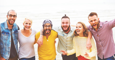 Friends Friendship Huddle Vacations Happiness COncept