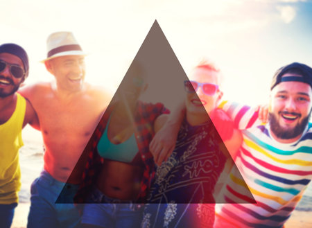Summer Togetherness Friendship Triangle Copy Space Concept