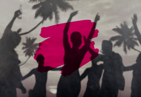 Summer Vacation Holidays Paint Stroke Concept