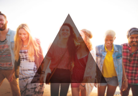 Summer Togetherness Friendship Triangle Copy Space Concept