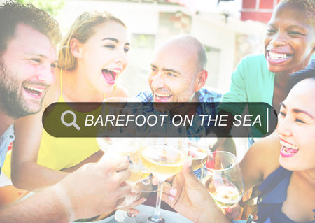 Barefoot On The Sea Relaxing Freedom Summer Concept