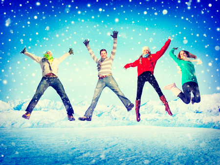 Friendship Winter Happiness Togetherness Concept