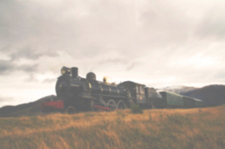 Steam Train Countryside Landscape Nature Concept