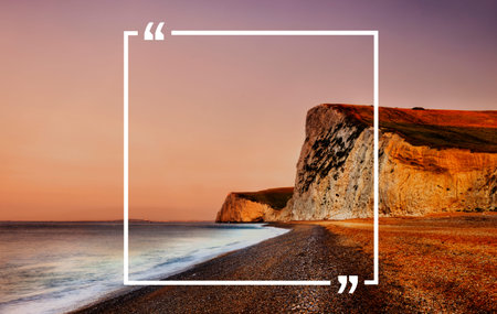 Quotation Marks Frame Message Copy Space Concept