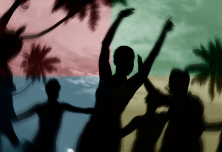 People Celebration Beach Party Summer Holiday Vacation Concept