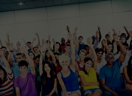 Group People Crowd Cooperation Suggestion Volunteer Concept