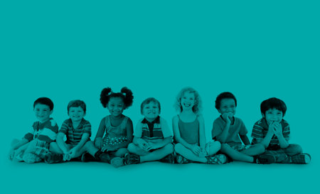 Children Kids Happiness Multiethnic Group Cheerful Concept