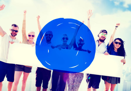 Vacation Summer Holidays Blue Marker COncept