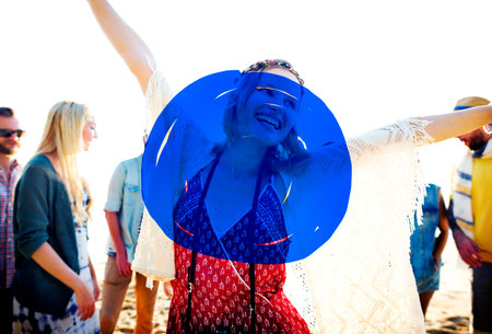 Vacation Summer Holidays Blue Marker COncept