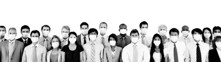 Business People Wearing Medical Mask Concept