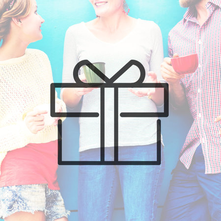 Pressent Gift Wrapped Ornament Package Celebrate Concept