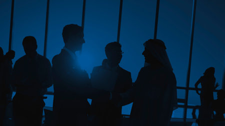Group People Handshake Global Business Concept