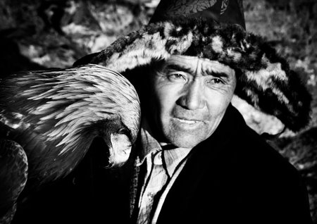 Mongolian Man with Traditional Lifestyles Culture Concept