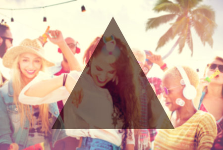 Summer Togetherness Friendship Triangle Copy Space Concept