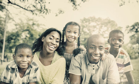 Family Togetherness Unity Parents Son Daugther Concept