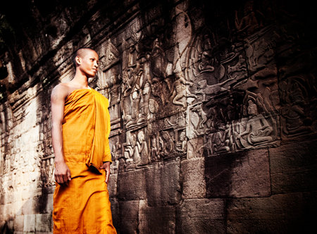 Culture Contemplating Monk Buddhism Traditional Concept