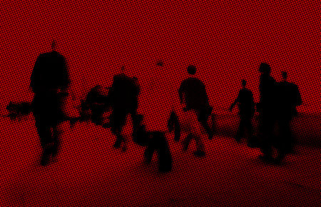 Business People Walking Commuter Rush Hour Concept