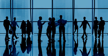 Business People Meeting Discussion Commuter Concept
