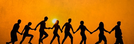 People Friends Friendship Playing Playful Walking Concept