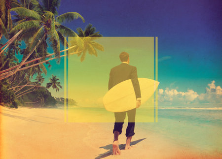 Copy Space Frame Summer Vacation Holiday Concept
