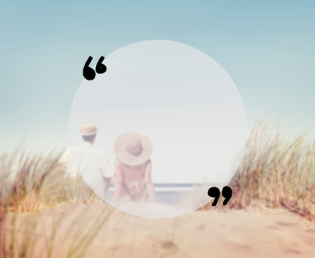 Blank Copy Space Holiday Quotation Mark Summer Concept