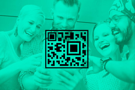 Qr Code Identity Marketing Data Encryption Concept