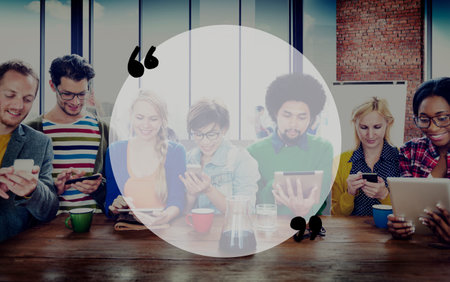 Diverse People Digital Devices Wireless Communication Concept
