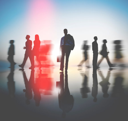 Group of Business People in the City Commuter Concept