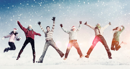 Friendship Winter Happiness Togetherness Concepts