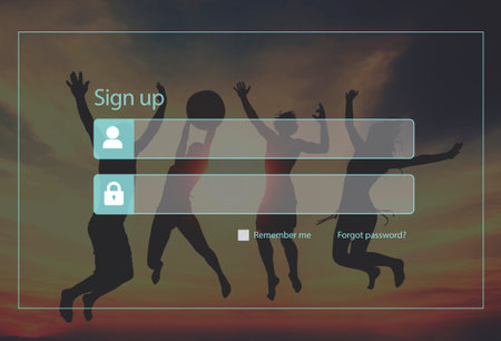 Sign Up Registration Password Privacy Security Concept
