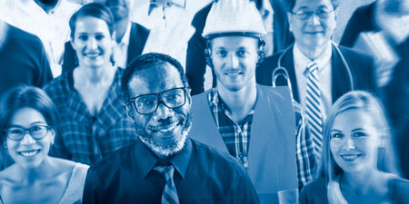 Multi-Ethnic Group of People with Various Occupations Concept