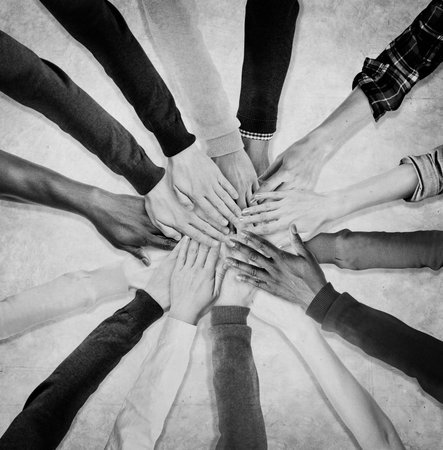 People Hands Together Unity Team Cooperation Concept