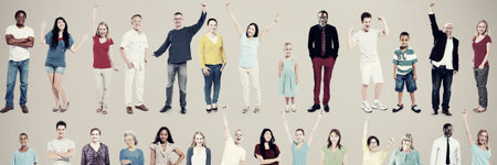 Multiethnic Casual People Togetherness Celebration Concept