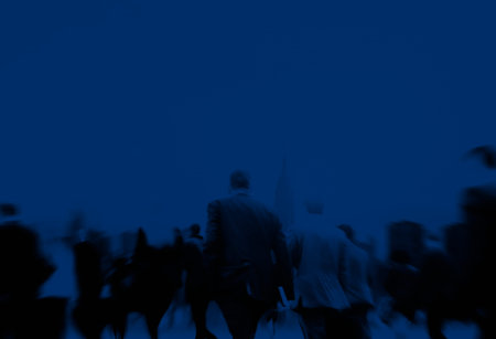 Business People Walking Commuter Travel Motion City Concept