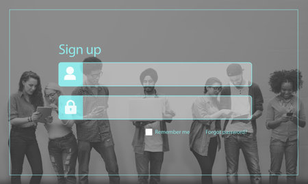 Sign Up Password Internet Connection Identification Concept