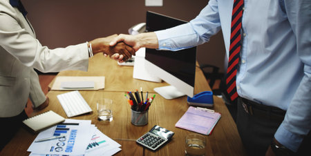 Business People Handshake Greeting Deal Concept