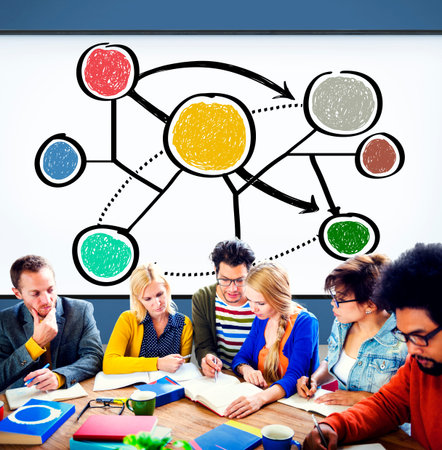 Connection Global Communications Corporate Networking Concept