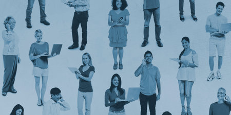 Communication Group of People Connection Technology Concept