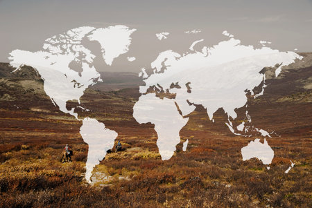 World Global Cartography Globalization Earth International Concept