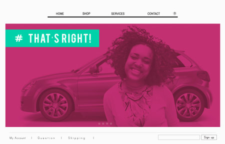 Car Website Homepage Layout Advertising Concept