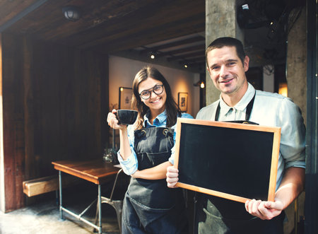Barista Staff Working Coffee Shop Concept