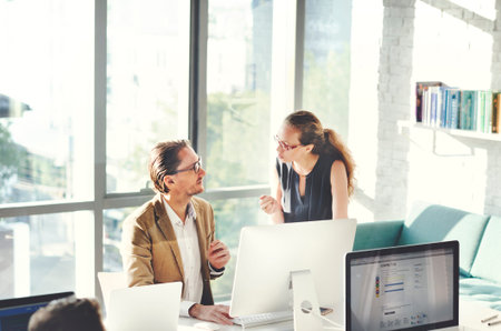 Business People Meeting Discussion Working Office Concept